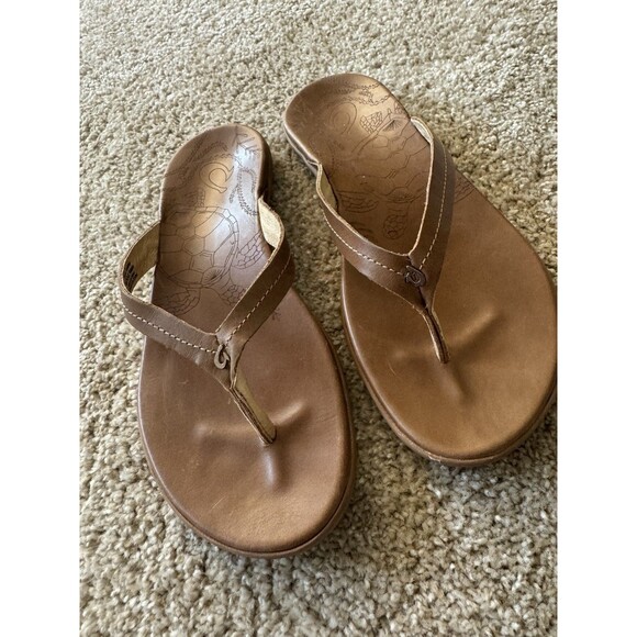 OLUKAI Women's Honu Sandals, TAN Size 7 women’s - Picture 3 of 6